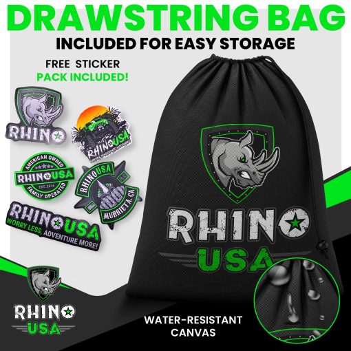 Juego de Correas de Amarre con Trinquete RHINO USA, Resistencia de 5,208 lb - incluye (4) Correas de Trinquete Resistentes con Mangos Acolchados y Ganchos S de Cromoly Recubiertos + (4) Correas de Amarre con Lazos Suaves - Imagen 7