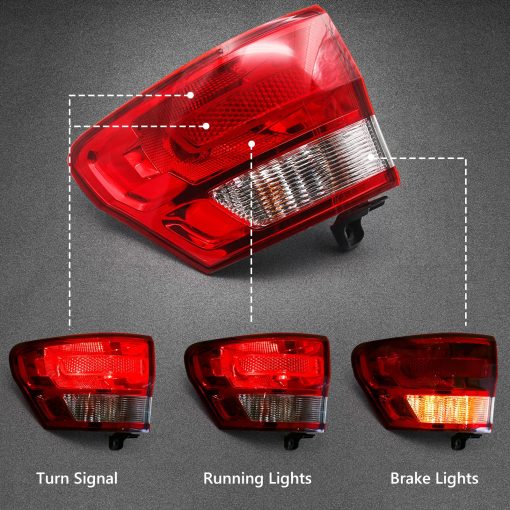 Huray Luz Trasera Exterior para Jeep Grand Cherokee 2011-2013 Lampara Trasera de Repuesto Estilo OE Lado del Conductor LH - Imagen 2
