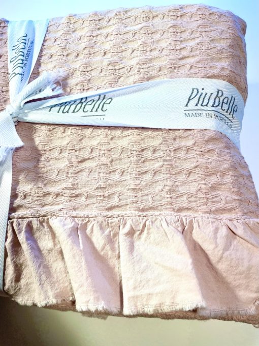 HOME GOODS Piubelle Piu Belle Portugal 100% Algodon-Hotel Lujo Matelasse Todo Estacion, Colcha Ligera Cubrecama Tejida con Patrones en Relieve (Queen (Estandar EE.UU.), Rosana), Blanco - Imagen 3