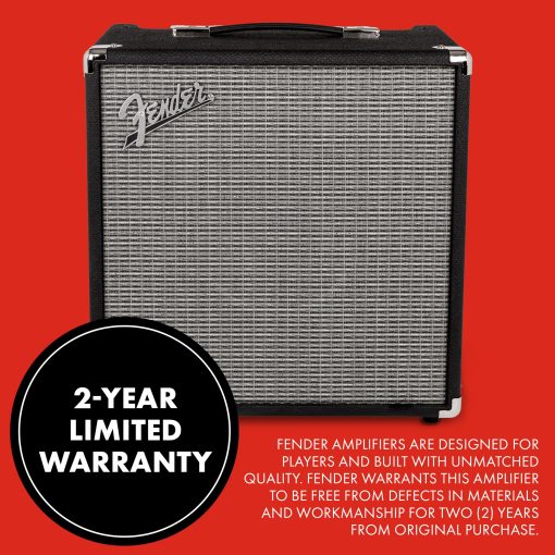 Amplificador de Bajo Fender Rumble 40 V3 para Guitarra Bajo, Combo de Bajo, 40 Watts, con Garantia de 2 Anos Altavoz de 8 Pulgadas, con Circuito de Overdrive y Interruptor de Contorno Medio-Scoop - Imagen 6
