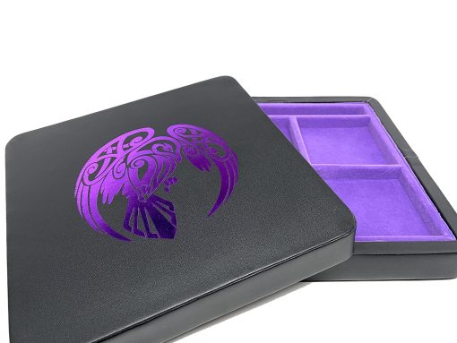Adventure Box - Bandeja de Dados y Estuche de Almacenamiento con Tapa Magnetica (Cuervo)