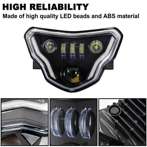 SAUTVS Conjunto de Faros LED para G310GS G310R, Faro Delantero Aprobado por E-Mark con Luces Altas-Bajas DRL para BMW G310GS/G310R 2016-2022 Accesorios - Imagen 3