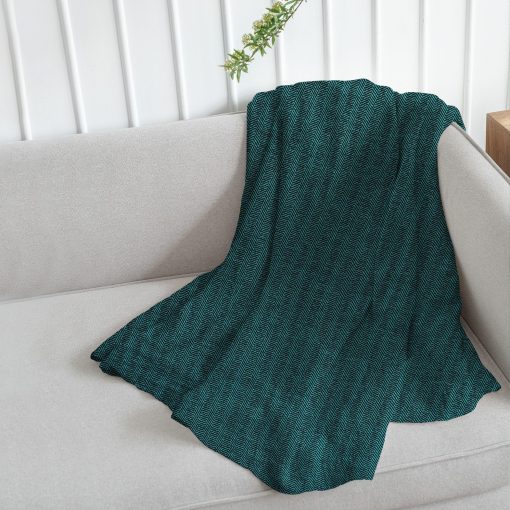 Chal de Cachemira Pura, Lanzamiento, Manta, Envoltura Ultra Suave, Manta para Sofa, Cama y Viajes, (40" X 82") Espiga (Verde turquesa & Negro) - Imagen 3