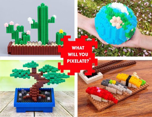 Pix Brix Puzzle de Pixel Art ? Contenedor de 6,000 Piezas de Pixel Art, Paleta de 12 Colores Claro ? Bloques de Construccion Entrelazados, Crea Construcciones 2D y 3D Sin Agua ni Pegamento ? Juguetes Stem, Edades 6 Plus - Imagen 7