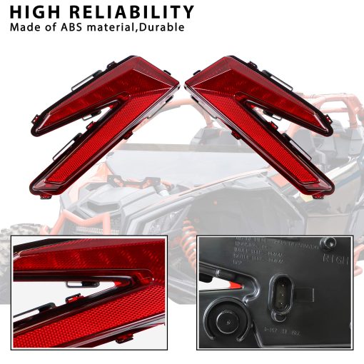 Luces traseras LED SAUTVS para Can Am X3, Luces traseras de freno rojas para Can-Am Maverick X3 XDS XRS Max Turbo R 2017-2024 Accesorios (2pcs, 710004744) - Imagen 5