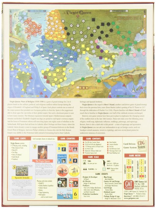 Juego Virgin Queen de GMT Games - Imagen 3