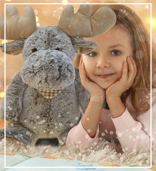 Almohada de Peluche de Alce DolliBu Tamano - Almohada de Animal Super Suave para Ninos, Companero de Siesta Acogedor, Almohada de Suelo para Ninos y Ninos Pequenos, Almohada de Abrazo Gigante, Almohada de Cuddle de Viaje para Ninos - 18 Pulgadas - Imagen 5