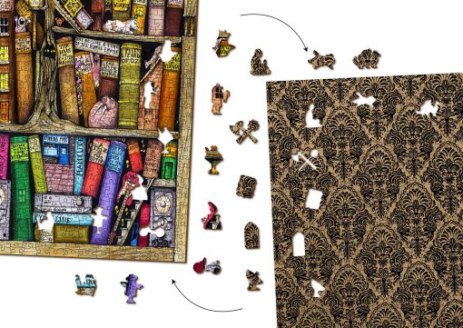 Rompecabezas de madera 4000 piezas - Estanteria - Puzzles unicos para adultos y adolescentes - Puzzle retro con piezas unicas y formas inusuales - LB 4000-0128-XXXL - Imagen 5