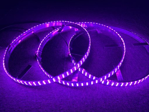 Sando Tech 15.5‘’ Triple Row Dream Chase Color Led Wheel Ring Light Dance Fow Million Colors Shift Rim Light Strobe Tire Light Bluetooth&Remote Ctrl - Compatible with Polaris Slingshot - Imagen 6