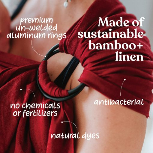 Fular Portabebes Nalakai. Ecologico, Suave Bambu y Lino. Comodidad, Estilo y Compromiso - Lleva a Tu Pequeno con Amor - Imagen 8