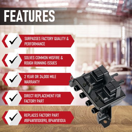 Paquete de Bobinas de Encendido - Compatible con Mazda Miata 1998, 1999, 2000 - Reemplaza BP4W1810XB9U, BP4W1810XB, BP4W1810XA, BP4W1810X - Imagen 2