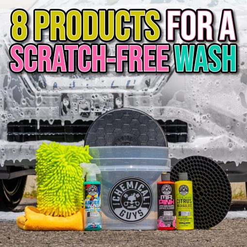Kit de Limpieza de Coches Chemical Guys HOL_128, con Jabon para Lavado de Coches, Cubo para Lavado de Coches y Limpieza de 16oz para Cuidado del Coche (8 Articulos) - Imagen 2
