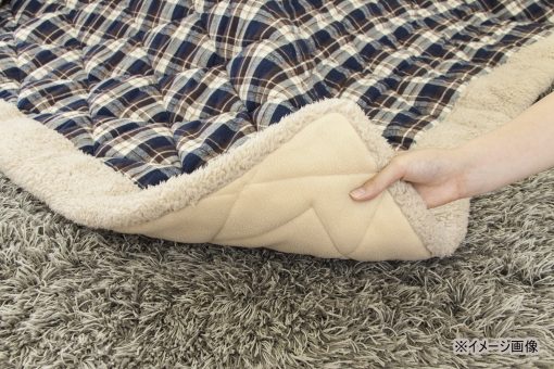 Azumaya KK-104BL Kotatsu Futon Comforter Forma Rectangular W90.0 x D75.0 Pulgadas, Material de Tela de Poliester, Hogar y Vida, Diseño a Cuadros Azul Marino - Imagen 3