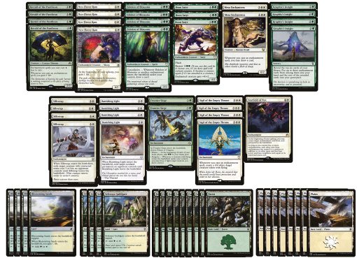 Mazo de Encantamiento de elite - Verde Blanco - Legal en Moderno - Construido a Medida - Magic The Gathering - MTG - 60 Cartas!
