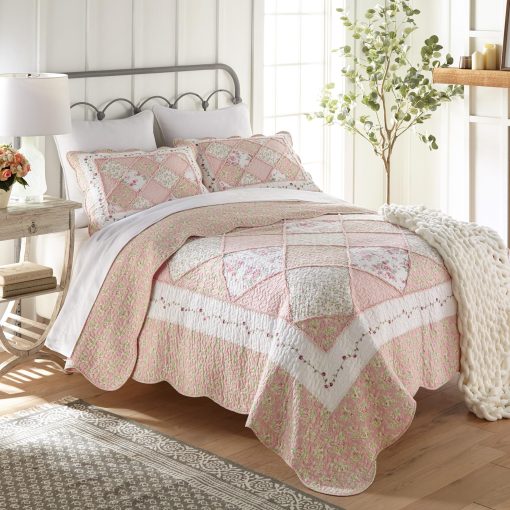 Juego de Cama King Donna Sharp - 3 Piezas - Set de Colcha Garden Lodge con Edredon King y Dos Fundas de Almohada King - Lavable a Maquina - Imagen 2