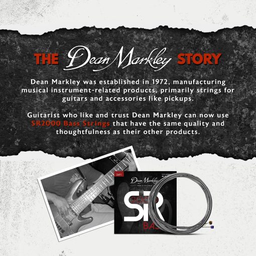 Dean Markley SR2000 Cuerdas de Bajo de Acero Inoxidable, Juego de 4 Cuerdas, 48-106 Medio 4 Cuerdas de Bajo, Cuerdas de Bajo Sedosas y Duraderas con Tono Completo, Hechas en los EE. UU. - Imagen 7