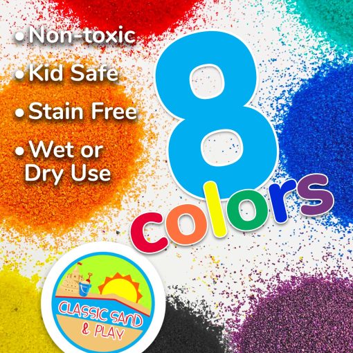 Arena de juego colorida Classic Sand and Play, bolsa de 20 lb, roja, natural y no toxica, diversion humeda y seca en interiores y exteriores, para uso en arenero, terapia y mesa, construccion, estimula las necesidades sensoriales - Imagen 3