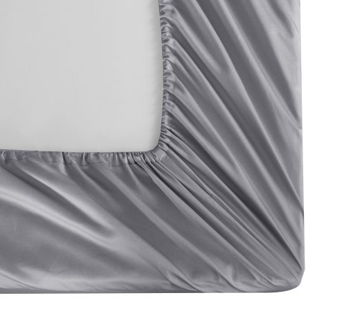 Juego de sabanas Casa Bolaj Designed To Dream Casabolaj Gris 4 Piezas 100% Algodon Egipcio Sabana Sateen de Lujo 400 Hilos Suave Premium Elegante Bolsillo Profundo Elastico alrededor (Gris, Queen) - Imagen 4