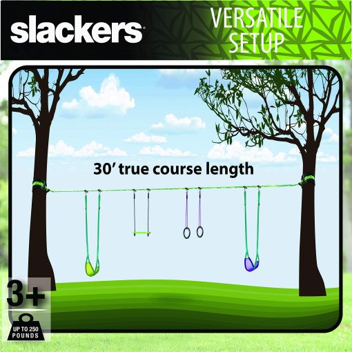 Linea de Columpios slackers - Convierte arboles saludables en el perfecto columpio de jardin - Kit de Linea de Columpios slackers - Excelente adicion de columpio de arbol a cualquier jardin - Recomendado para edades 3+ - Imagen 6