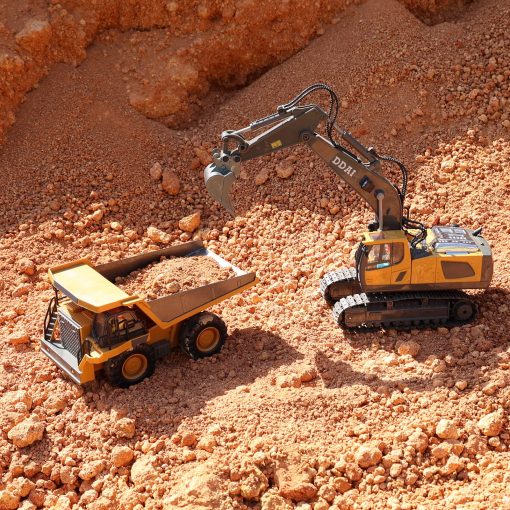DDAI Excavadora de Control Remoto para Ninos de 8-12 anos Mejores Ideas de Regalo para nino de 3 4 5 6 7 8 9 10+ Anos Excavadoras de Construccion RC Recargables Vehiculos de Ingenieria con Pala de Metal - Imagen 9