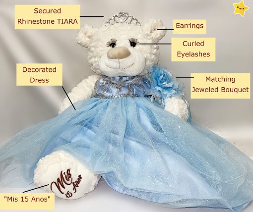 Muneca de Peluche de 20" Quinceanera Quinceanera con Vestido (Centro de Mesa) ~ B16631-7G - Imagen 4