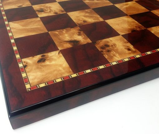 Juego de Ajedrez de Generales de la Guerra Civil Americana de HPL US con Tablero de 18" en Color Cerezo y Madera de Raiz Burl - Imagen 9