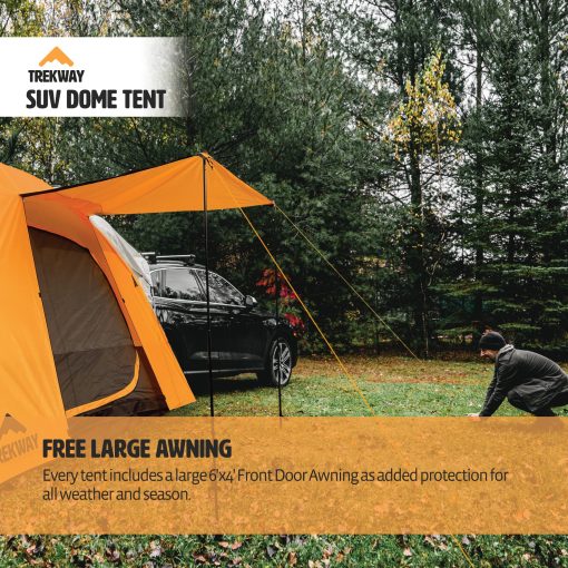 Tienda de campana instantanea Trekway SUV Dome w/Attachment | 9' x 9' | Capacidad para hasta 7 personas | para SUV | Crossover | Minivan - Imagen 7