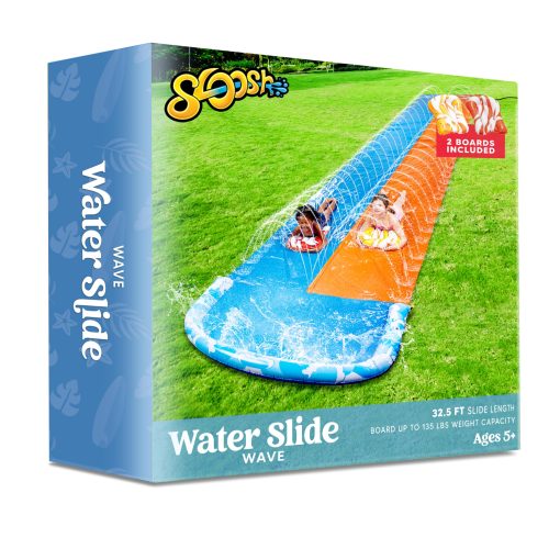 Deslizadero de agua extra largo de 32.5 pies y 2 tablas inflables, Resbaladilla de agua de cesped resistente de doble deslizamiento con rociador para ninos y adultos, Juguete acuatico de verano para exteriores divertido en el patio trasero - Imagen 7