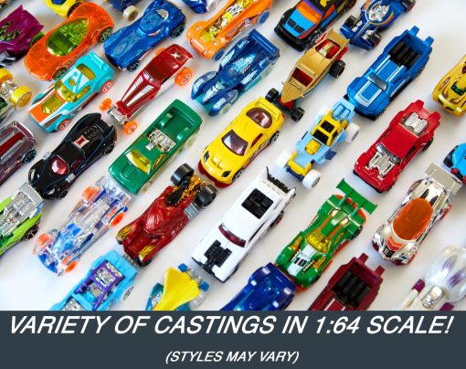 Set de 50 Camiones y Autos de Juguete Hot Wheels, 50-Pack, Escala 1:64, Vehiculos Empaquetados Individualmente, Coleccion Instantanea (Estilos Variados) (Exclusivo de la Marca) - Imagen 4