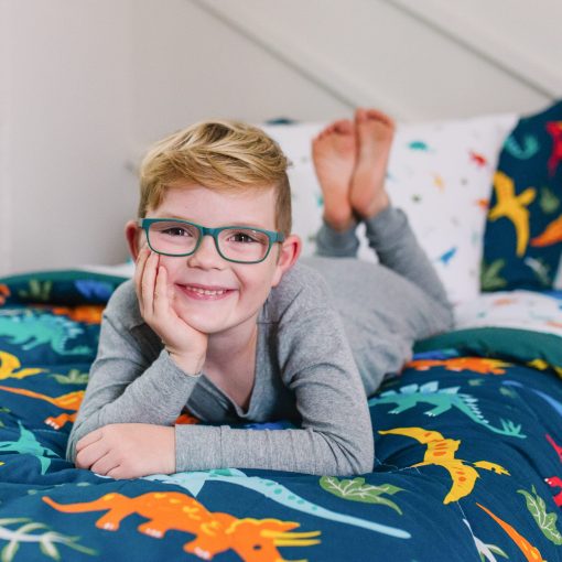 Juego de Cama Wildkin Kids 5 Piezas para Niños y Niñas, Microfibra Incluye Edredon, Sabana Plana, Sabana Ajustable, una Funda de Almohada y una Funda (Jurassic Dinosaurs) - Imagen 2