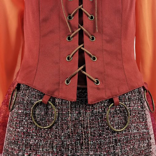 Disfraz de Mary Sanderson para Niños y Niñas Vestido de Bruja Winifred Sanderson Cosplay con Peluca Conjunto Completo para Halloween (Mary Sanderson 1, 8 años) - Imagen 6