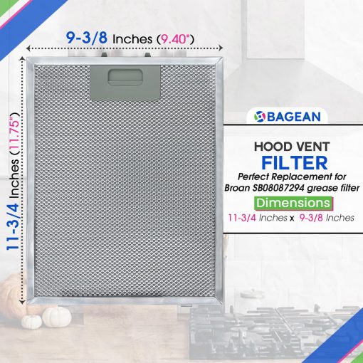 Filtro de Campana Extractora de Repuesto para SB08087294 11.75 x 9.40 Pulgadas Filtro de Grasa de Aluminio para Campana Extractora Broan - Filtro de Aire para Campana de Cocina Entering Stove Hood Vent Filter - Imagen 3