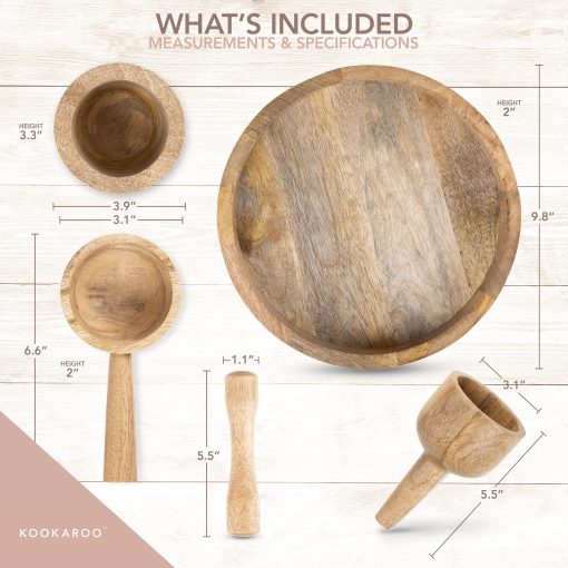 Bandeja sensorial redonda KOOKAROO + 4 herramientas de caja sensorial de madera, juego de vertido Montessori, juguetes Waldorf, cajas sensoriales para ninos de 3 a 4 anos, bandeja de arena, bandeja Montessori, bandejas sensoriales, cuchara de madera, juguetes tactiles. - Imagen 2