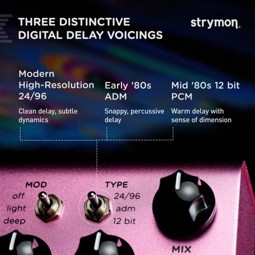 Pedal de Efectos de Guitarra Strymon DIG V2 Dual Digital Delay para Guitarra Electrica y Acustica, Sintetizadores, Voces y Teclados - Imagen 3