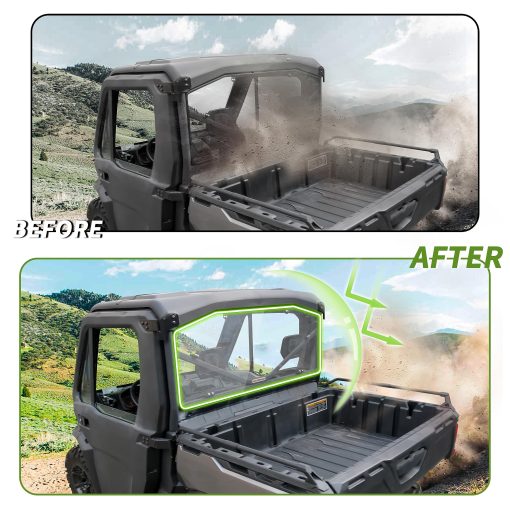 Parabrisas trasero SAUTVS para Can Am Defender, Panel trasero de proteccion completo resistente para Can-Am Defender HD5 HD7 HD8 HD9 HD10 Max 2016-2024 Accesorios - Imagen 4