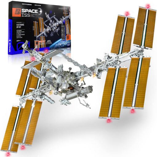 Kit de Ciencia Geeek Club Space-O DIY - Estacion Espacial Internacional con Energia Solar - Kits Educativos para Adolescentes de 14+ Anos - Juguetes de Ciencia Inteligentes para Adolescentes, Adultos