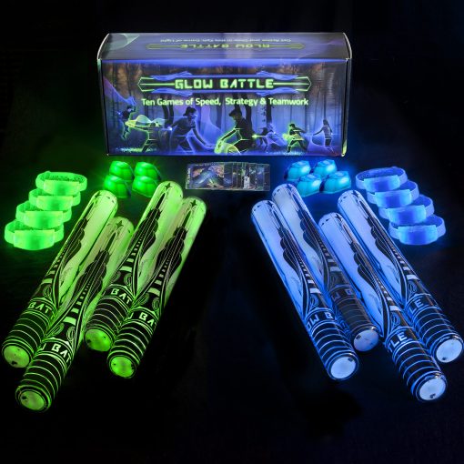 Glow Battle - Paquete Familiar: Un emocionante juego de espadas luminosas | De 2 a 8 jugadores, de 8 años en adelante | Juegos familiares unicos para niños y adultos | Juguetes al aire libre para niños de 8 a 12 años | Juegos luminosos para niños de 8 a 12 años - Imagen 8