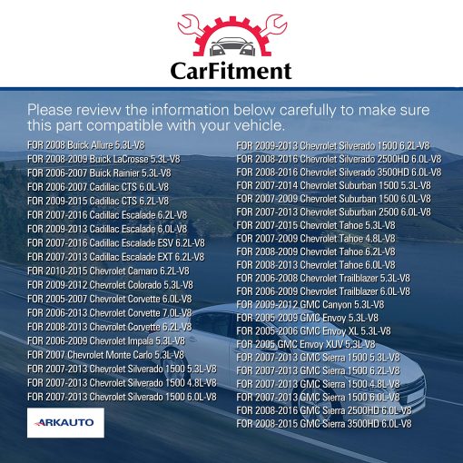 8PCS ARKAUTO IGNITION COIL ARK-IG743 UF413 UF743 12570616 12611424 12619161 12669351 PARA Cadillac Chevy GMC Pontiac G8 H3 Tahoe Yukon Silverado Savana Express Trailblazer Avalanche 5.3L 6.0L V8 - Imagen 6