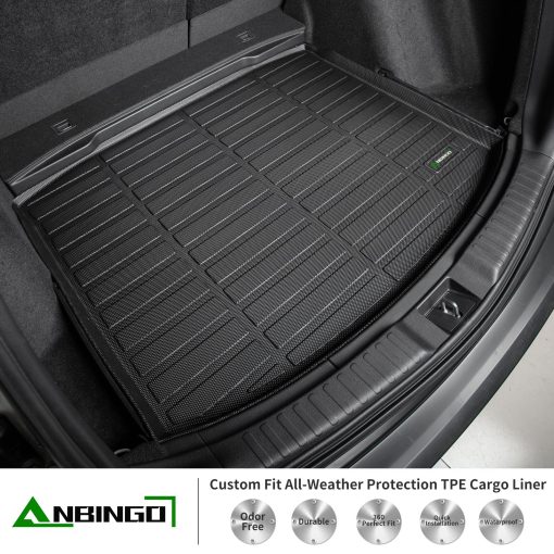 Tapetes para piso y revestimiento de carga para Mazda CX5 2017-2022 TPE Proteccion para todas las condiciones climaticas Juego de Alfombrillas Antideslizantes para Automoviles, Negro - Imagen 5