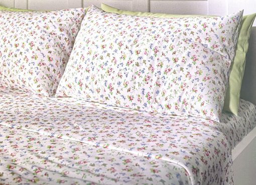 Juego de sabanas London Home Luxury Collection 4 Piezas 200tc Rose Flora 100% Algodon Percale Fresco y Ligero, Ropa de Cama (Bird Floral Multi, Queen (Estandar EE.UU.)) - Imagen 5