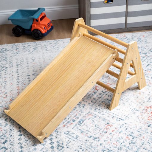 Set de Escalada Montessori Maple 5 en 1 de Avenlur - Gimnasio de Escalada para Bebes - Triangulo Escalador Plegable, Rampa de Escalada, Treparco, Tobogan, Balancin - Gimnasio Interior para Edades de 3 meses a 36 meses - Imagen 9