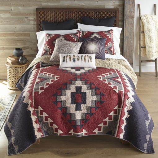 Juego de Cama King Donna Sharp - 3 Piezas - Set de Colcha Southwest Roja Mojave con Colcha King y Dos Fundas de Almohada King - Lavable a Maquina - Imagen 6