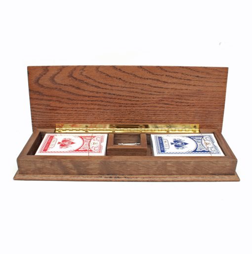 Juego de Tablero de Cribbage WE Games, Roble Macizo Manchado con Tablero de Pista Sprint de 3 Carriles, Incluye Clavijas Metalicas y 2 Barajas de Cartas, Juegos de Mesa para Adultos - Imagen 2