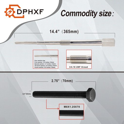 Kit de herramientas desmontadoras de embrague primario y secundario DPHXF. Contiene 12 modelos y tamanos diferentes de herramientas desmontadoras de embrague. Adecuado para carritos de golf, Kawasaki, Arctic Cat, Can-Am, motocicletas Polaris - Imagen 7