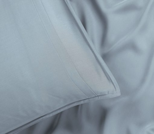 Juego de Sabanas de Cama Queen Size 100% Organicas de Eucalipto STYLINEN, Juego de 4 Piezas, Tencel Lyocell, Suaves y Sedosas, Transpirables, Bolsillos Profundos de 16 Pulgadas, 1 Ajustable, 1 Plana, 2 Fundas de Almohada (Queen, Azul Cielo) - Imagen 7