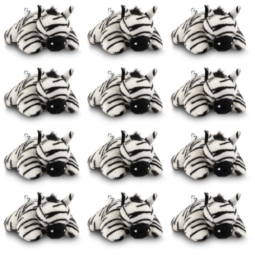 Juguetes de Peluche Mini Cebra de Forest & Twelfth | Paquete de 12 Juguetes de Peluche de Cebra | Relleno de Medias para Ninas y Ninos, Figuras de Animales para Favores de Fiesta, Bolsas de Regalos, Premios del Tesoro de la Clase - Imagen 2
