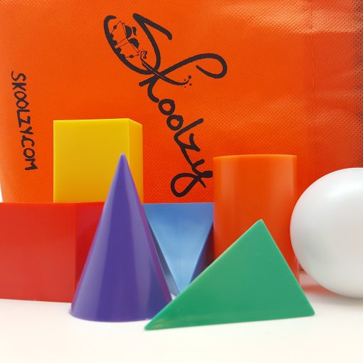 Juego de formas geometricas Skoolzy Jumbo para enseñar 7 piezas - Formas geometricas - Manipulativos de formas en 3D - Formas geometricas para salon de clases Edad 3+ - Imagen 6