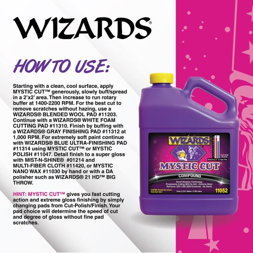 Wizards Buffing Liquid - Compuesto de Corte y Pulido Machine Glaze (Galon, Compuesto de Corte Mystic) - Imagen 3