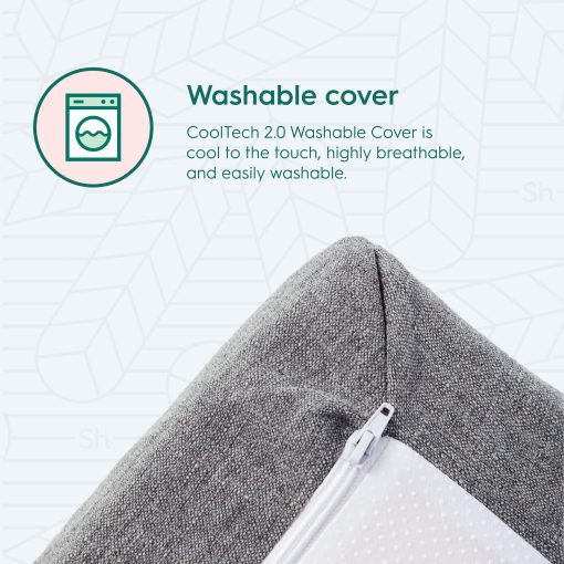 Sobrecolchon de Gel y Cobre Infundido Sleepyhead para Cama Matrimonial, Espeso, con Espuma de Memoria Refrigerante, Funda Lavable, Esencial para Alojamiento Universitario, Sobrecolchon Super de 3'', 53x75 pulgadas - Imagen 3