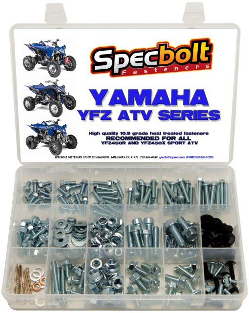 Kit de Pernos Specbolt 250 piezas: Yamaha - YFZ 450 ATV para Mantenimiento, Reparacion y Restauracion OEM Quad